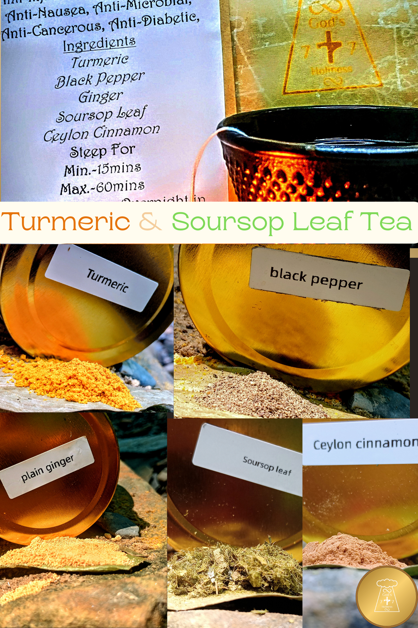 Turmeric & Soursop Leaf Tea-(30 servings)